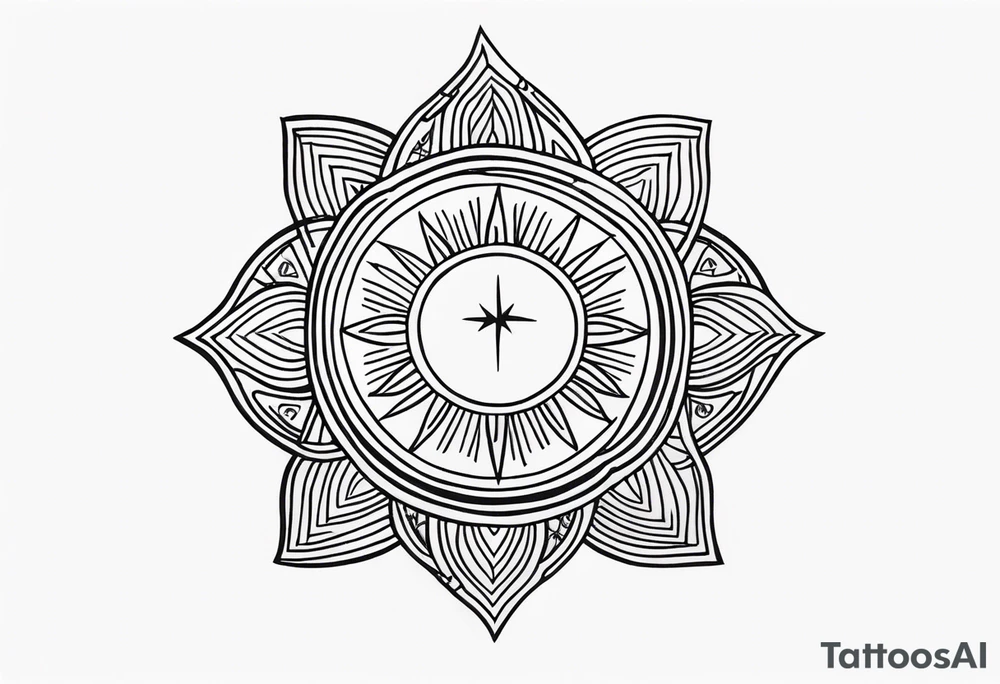 Filipino sun vertical tattoo tattoo idea