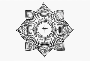 Filipino sun vertical tattoo tattoo idea