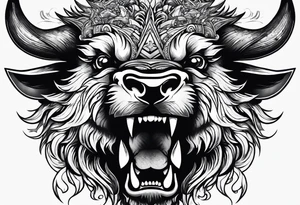 angry boar tattoo idea