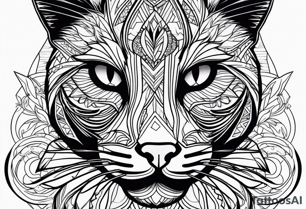 Black Cat tattoo idea