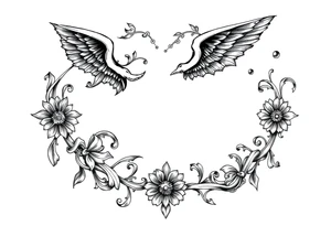 long mytical with ancient rhyme tattoo idea