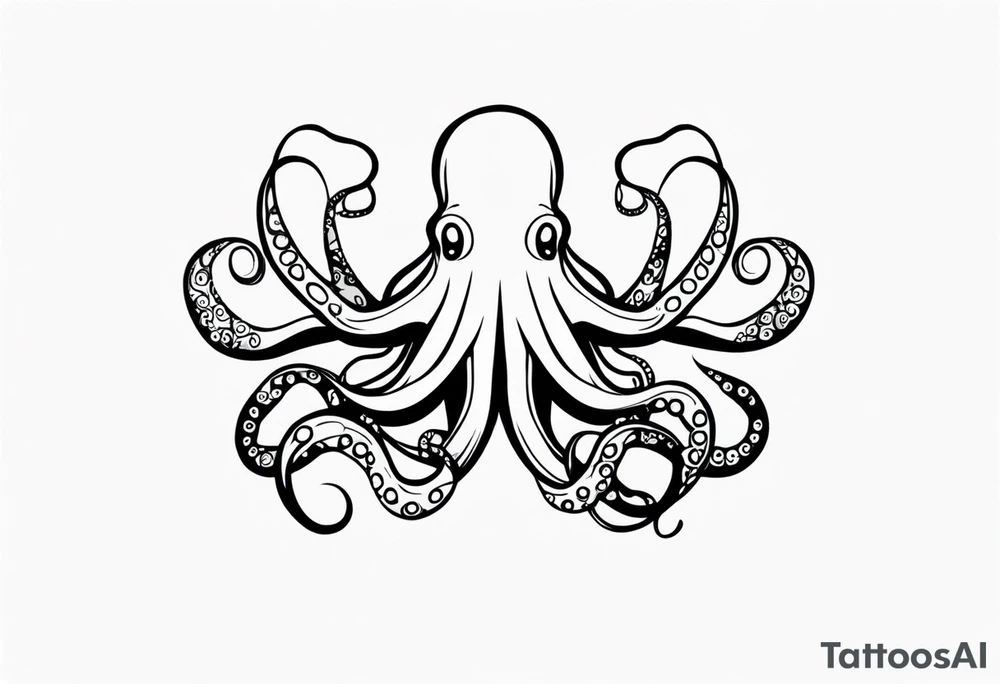 Electric octopus peaceful nature tattoo idea