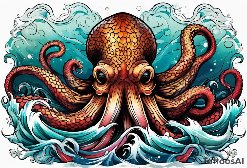 Kraken, up close, tattoo idea