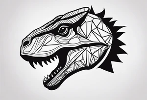 dinosaur head tattoo idea