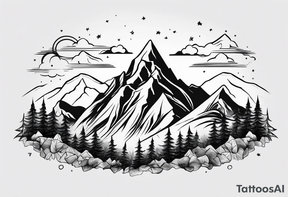 Mountains tattoo idea
