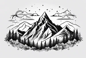 Mountains tattoo idea