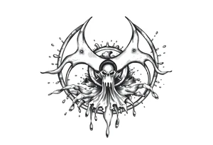 Contagion sign with toxic spill tattoo idea