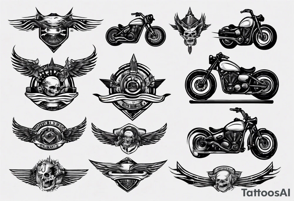 motorcycle handle bars tattoo idea