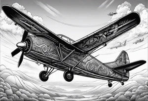 Underside airplane that show jet tattoo idea