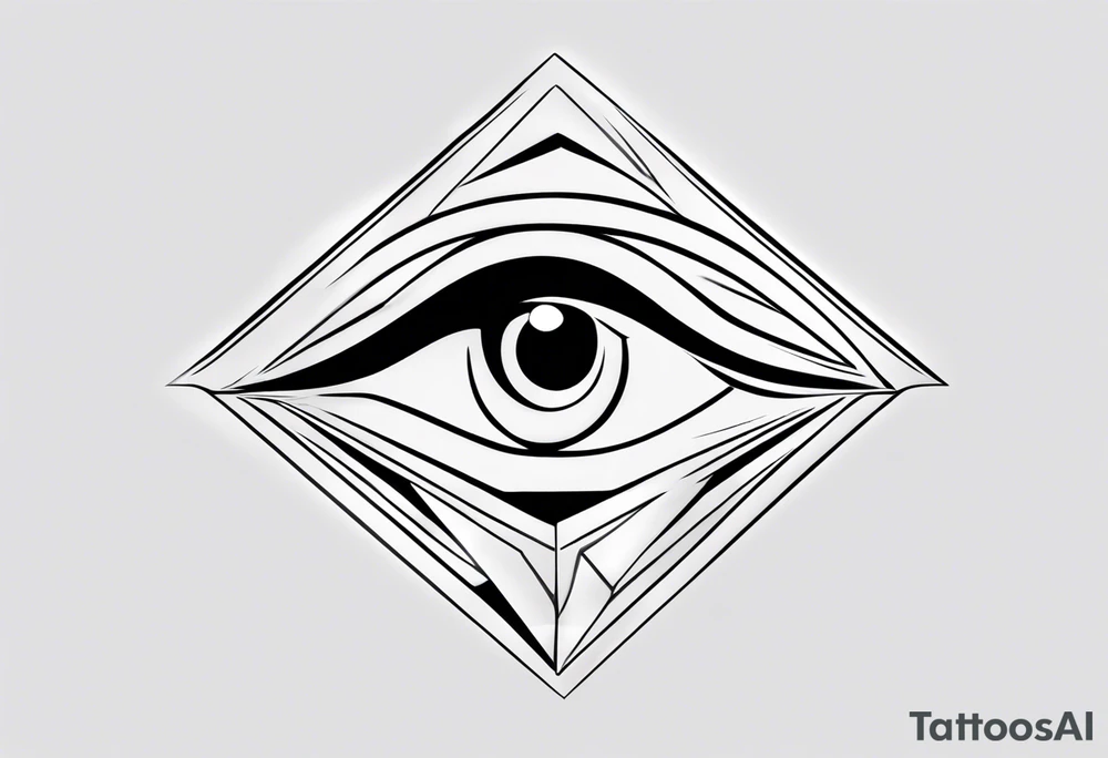 Abstract eye of horus in a diamond. tattoo idea