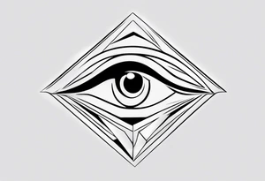 Abstract eye of horus in a diamond. tattoo idea