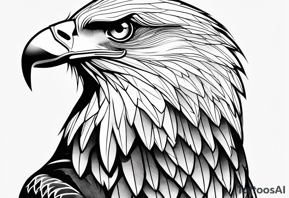 Eagle on hand detailed to fit the whole thing tattoo idea