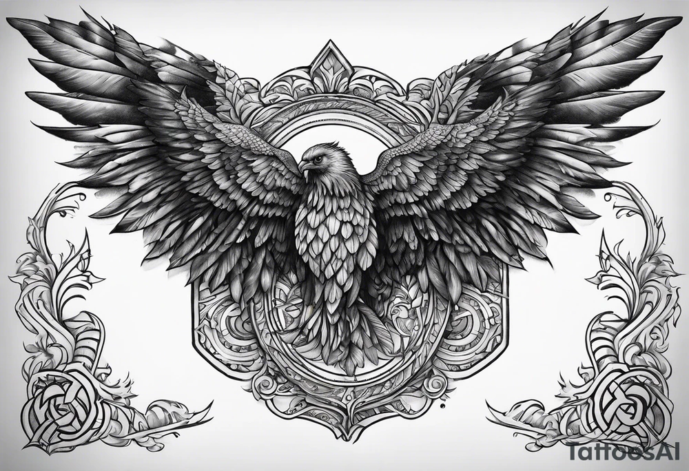 The word Glenn with wings tattoo idea