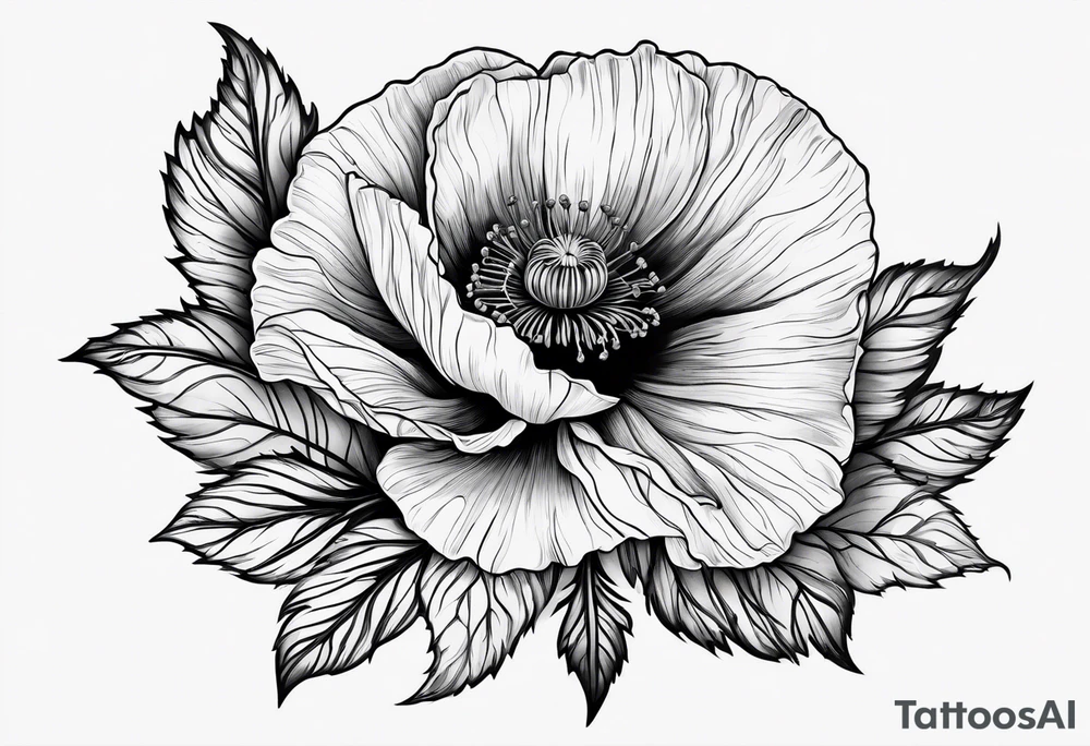 Poppy flowers shoulder tattoo idea