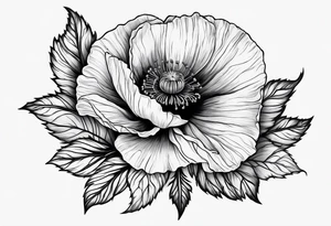 Poppy flowers shoulder tattoo idea