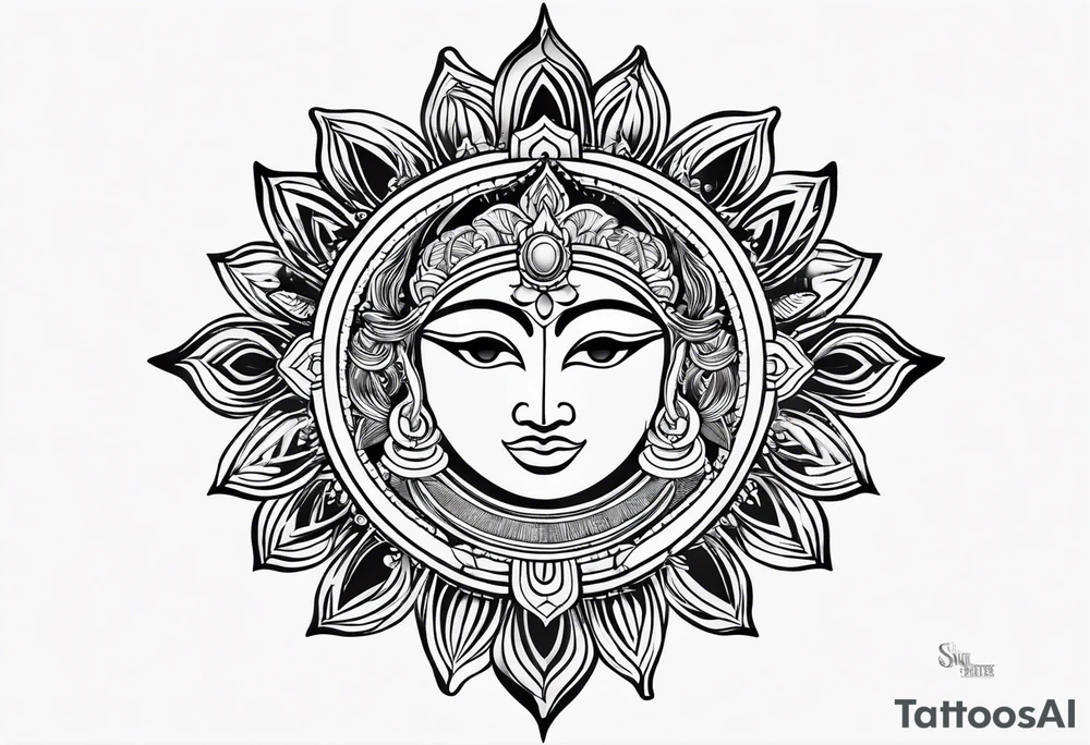 Filipino sun tattoo idea