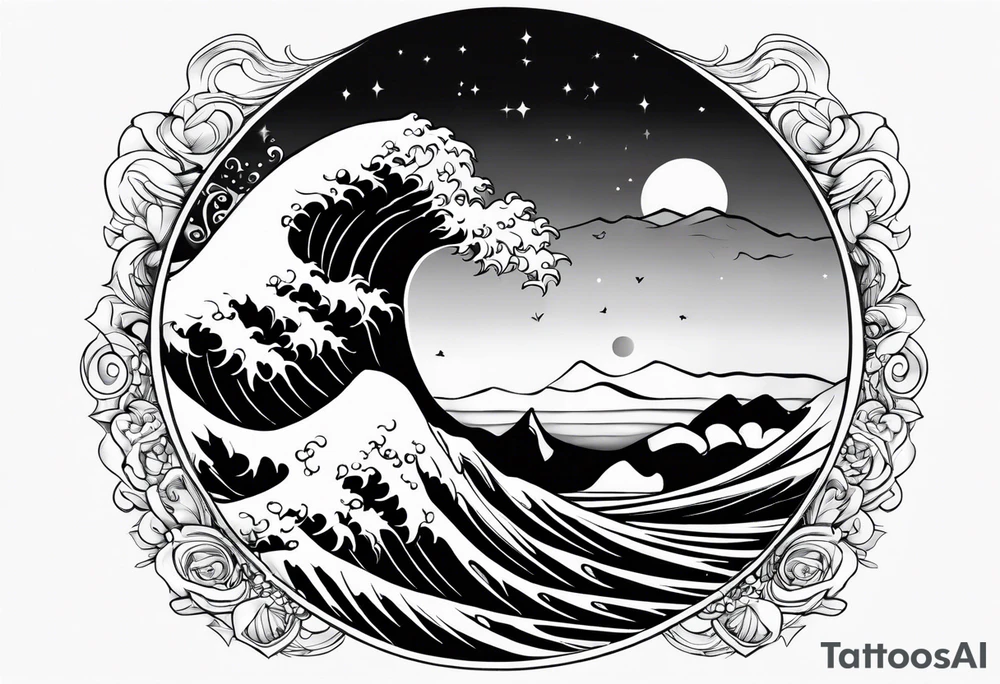 waves tattoo idea