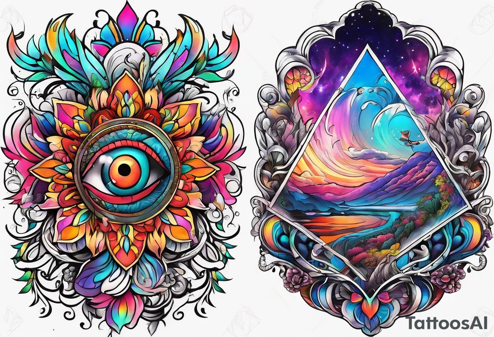 Psychedelics ecstasy tattoo idea