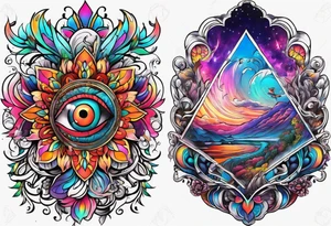 Psychedelics ecstasy tattoo idea