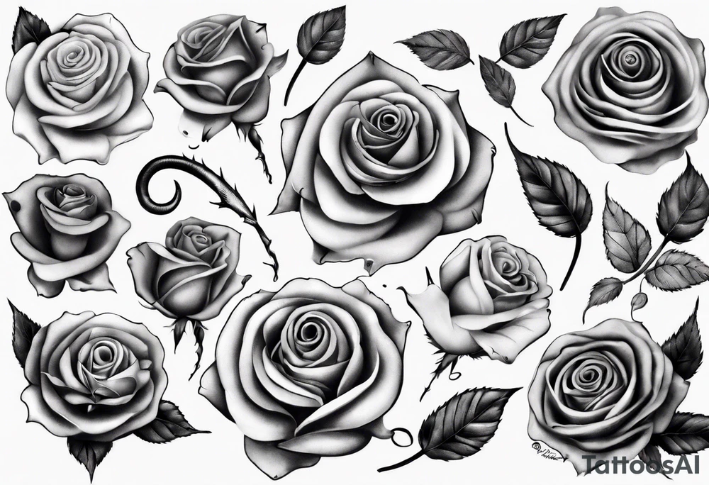 sound roses tattoo idea
