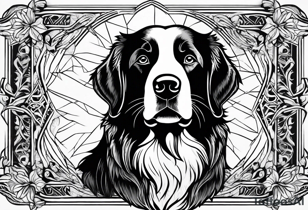 Golden retriever and border collie tattoo idea