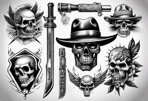 photorealistic chicano
weapons and gangsters tattoo idea