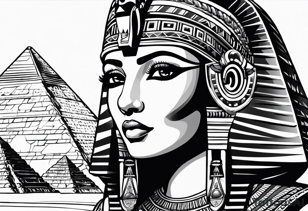 egyptian theme , cleopatra , pyramids, all seeing eye tattoo idea egyptian theme , cleopatra , pyramids, all seeing eye tattoo idea