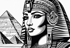 egyptian theme , cleopatra , pyramids,  all seeing eye tattoo idea
