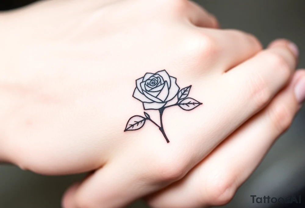 Rose with dates tattoo idea