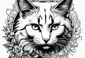 Ghost cat tattoo idea
