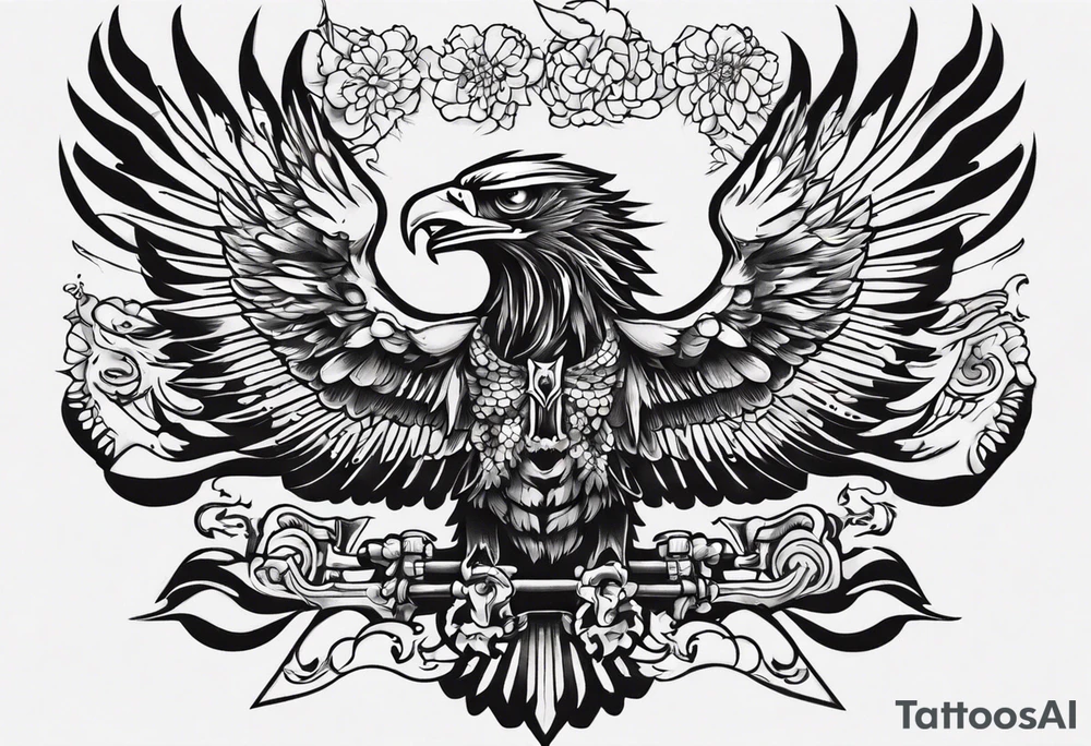 russian eagle tattoo idea