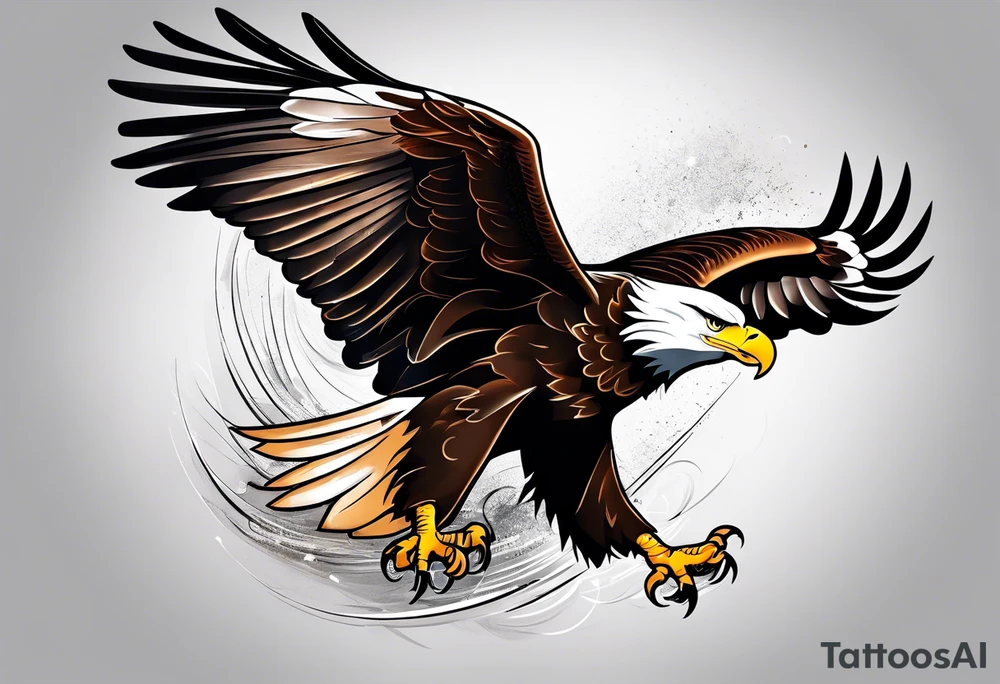 eagle gliding tattoo idea