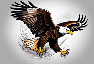 eagle gliding tattoo idea