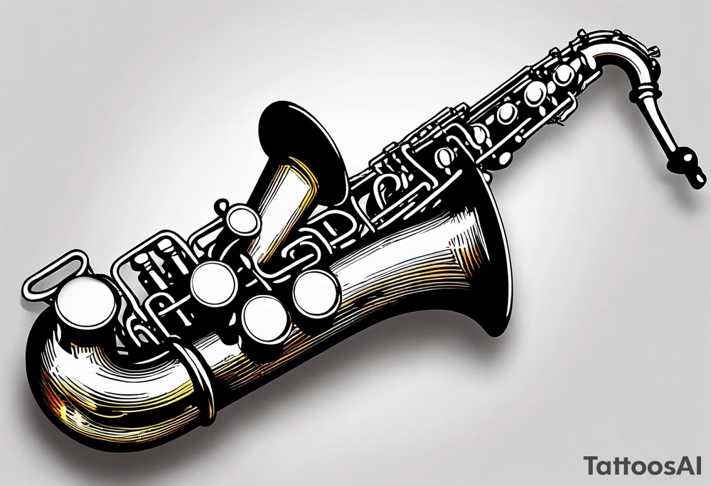 saxophone tattoo idea