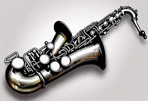 saxophone tattoo idea