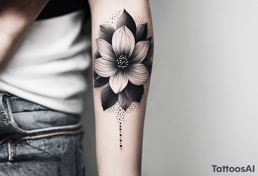 flower sleeve tattoo idea