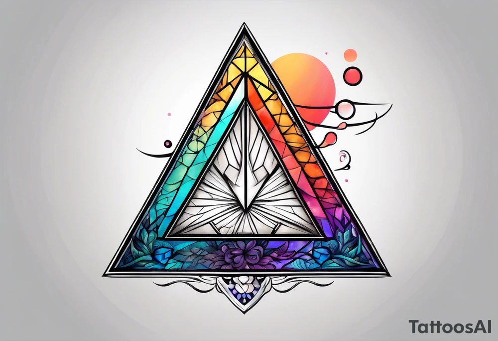 simple triangle tattoo idea