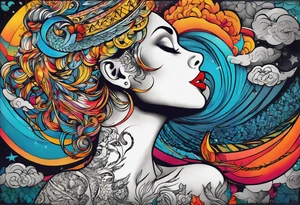 Neck tattoo being ejecting from the skin, symbolizing the release of the voice and freedom from censorship. tattoo idea