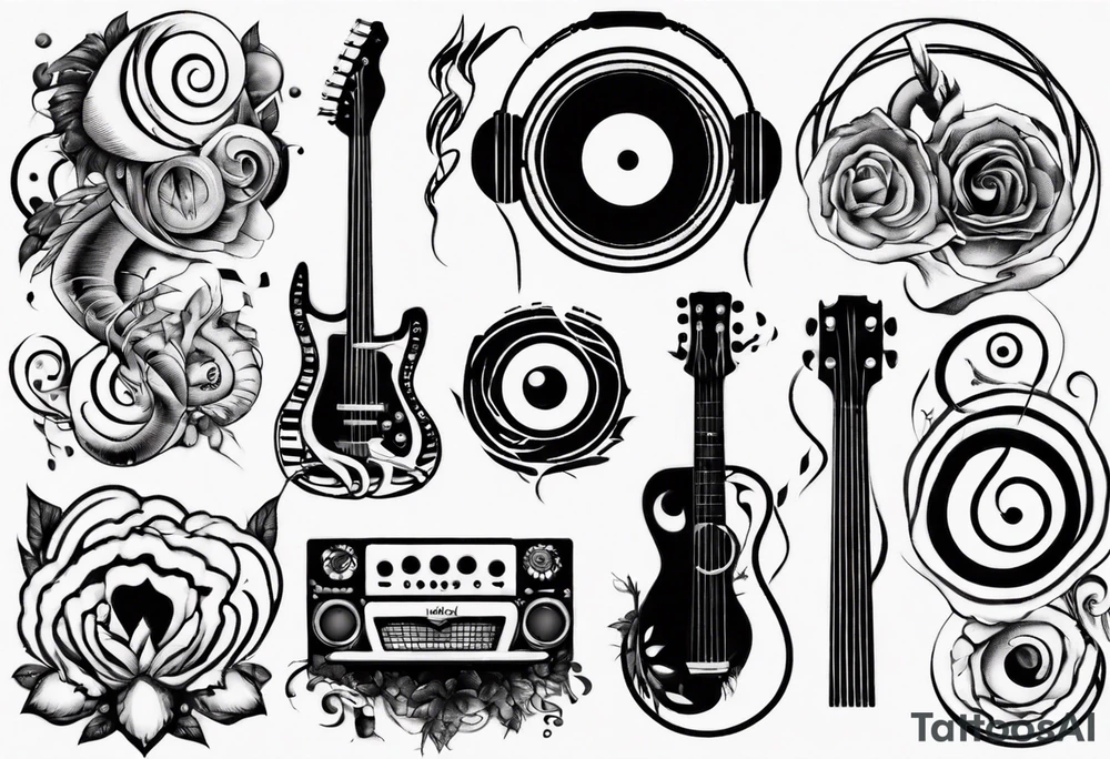 music sound tattoo idea