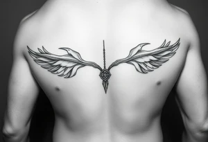a men's belly tattoo that highlights a navel piercing tattoo idea