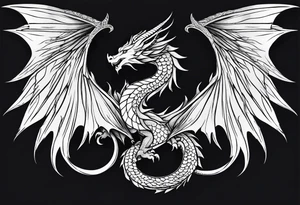 Dragon wings tattoo idea