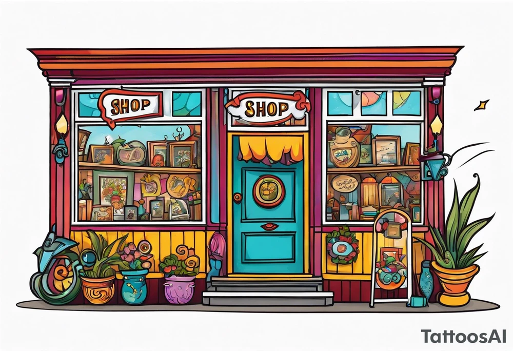 antique shop tattoo idea