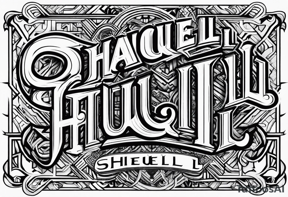 Fonts for name Shaqueill tattoo idea