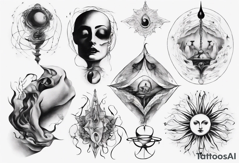 Spiritual sfinx tattoo idea