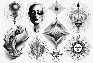 Spiritual sfinx tattoo idea