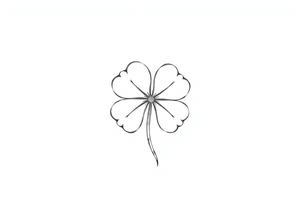 Lucky 4-leaf clover tattoo idea