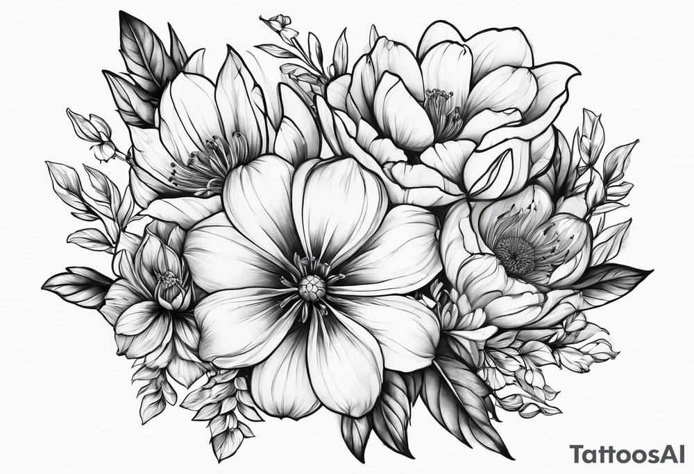 December birth flower tattoo idea