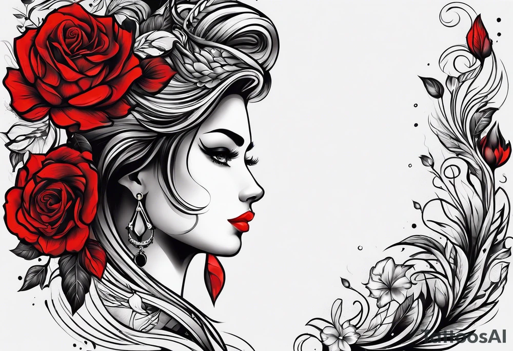 black and red. arm. family tattoo idea