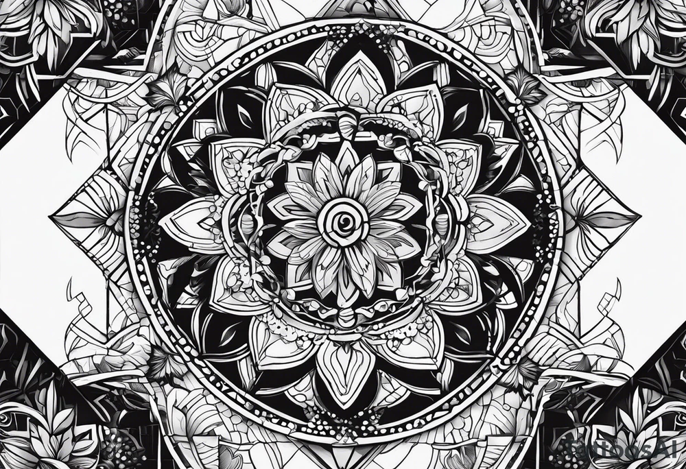 Квадрат сварога в славянском стиле tattoo idea