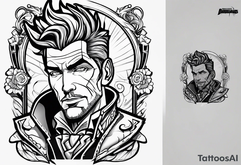 Borderlands handsome jack tattoo idea